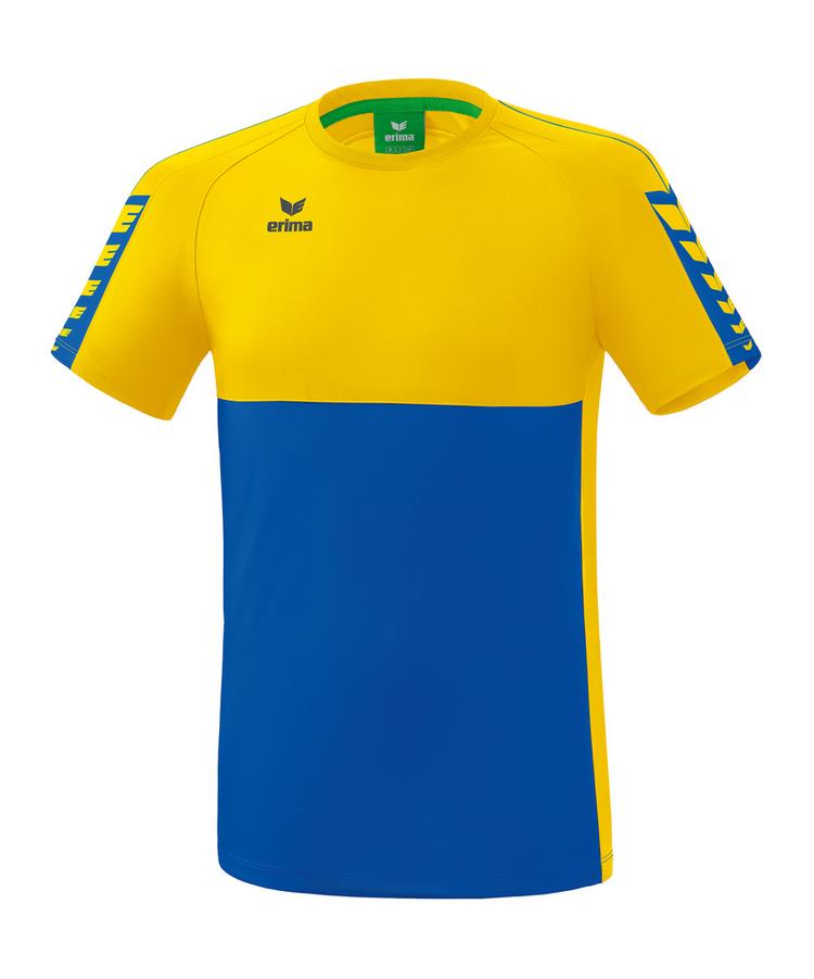 Erima Erima Six Wings T-Shirt Funktionsshirt Herren - blaugelb - 0 | SportScheck