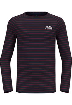 Odlo ACTIVE WARM ORIGINALS ECO STRIPES Funktionsshirt Herren dark sapphire sundried tomato(21014)