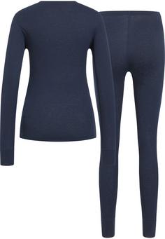 Rückansicht von Odlo ACTIVE WARM ECO UNI HERITAGE Wäscheset Damen dark sapphire(20731)