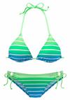 VENICE BEACH Triangel-Bikini Bikini Set Damen - t&uuml;rkis-gestreift