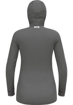 Rückansicht von Odlo ACTIVE WARM ORIGINAL Funktionsshirt Damen odlo steel grey melange(10183)