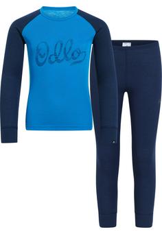 Odlo ACTIVE WARM ECO TREND KIDS HERITAGE Wäscheset mykonos blue diving navy(21093)