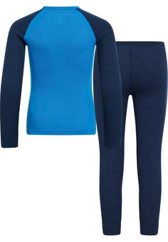 Rückansicht von Odlo ACTIVE WARM ECO TREND KIDS HERITAGE Wäscheset mykonos blue diving navy(21093)