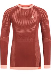 Odlo PERFORMANCE WARM KIDS Funktionsshirt Kinder - spiced apple - live wire(30890)