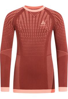 Odlo PERFORMANCE WARM KIDS Funktionsshirt Kinder spiced apple live wire(30890)