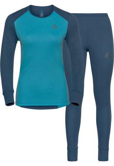 Odlo ACTIVE WARM Special Set Wäscheset Damen blue wing teal reef waters(21008)