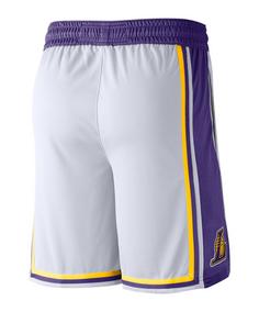 Rückansicht von Nike Los Angeles Lakers Swingman Home Short T-Shirt Herren weiss