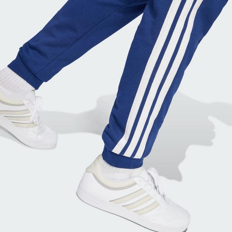 adidas adidas Essentials 3-Streifen French Terry Hose Trainingshose Herren - Dark Blue / White - 1 | SportScheck