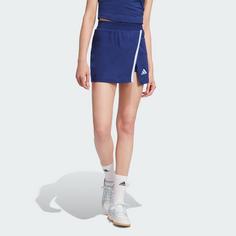 Rückansicht von adidas Essentials Color-Pop Cotton Skort Funktionsshorts Damen Dark Blue