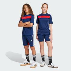 Rückansicht von adidas Tiro 25 Essentials Kids Shorts Fußballshorts Kinder Team Navy / Red