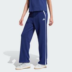 Rückansicht von adidas Essentials Color Pop French Terry Hose Trainingshose Damen Dark Blue