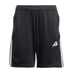 adidas Tiro 25 Essentials Kids Shorts Fußballshorts Kinder Black / Clear Grey / Real Magenta