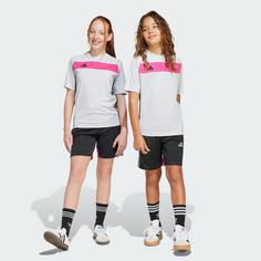 Rückansicht von adidas Tiro 25 Essentials Kids Shorts Fußballshorts Kinder Black / Clear Grey / Real Magenta