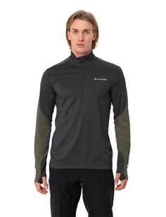 Rückansicht von VAUDE Men's Livigno Halfzip II Sweatshirt Herren black/khaki