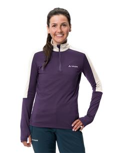 Rückansicht von VAUDE Women's Livigno Halfzip II Sweatshirt Damen eggplant