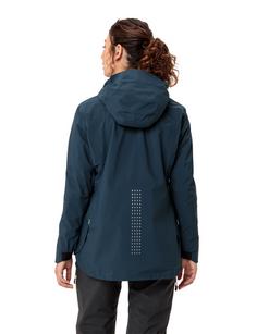 Rückansicht von VAUDE Women's Yaras 3in1 Jacket Doppeljacke Damen dark sea/blue