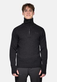 Rückansicht von Bergans of Norway Ulriken Strickpullover Herren schwarz