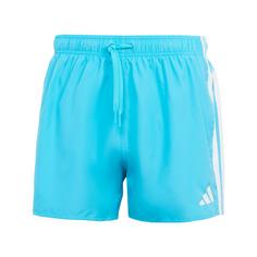 adidas 3-Streifen 3-Inch Badeshorts Badeshorts Herren Lucid Cyan / White