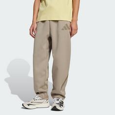 Rückansicht von adidas adidas Z.N.E. Open-Hem Hose Trainingshose Herren Putty Beige