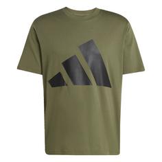 adidas Essentials Big Logo T-Shirt T-Shirt Herren Olive Strata / Black