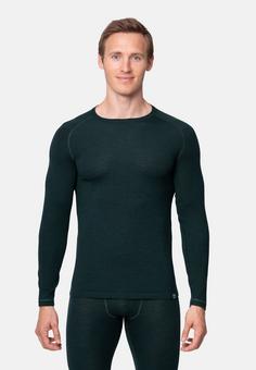 Rückansicht von DANISH ENDURANCE Merino Funktionsshirt Herren dark green