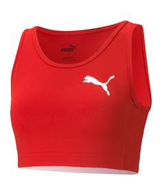 PUMA Cross the Line Crop Top Training Damen Laufshirt Damen rot