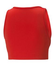 Rückansicht von PUMA Cross the Line Crop Top Training Damen Laufshirt Damen rot