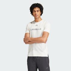 Rückansicht von adidas Les Mills Graphic T-Shirt T-Shirt Herren Chalk White