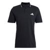 adidas Essentials 3-Streifen Piqu&eacute; Poloshirt T-Shirt Herren - Black / White