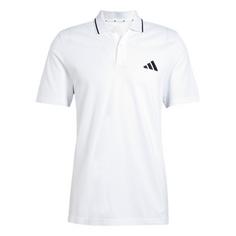 adidas Essentials 3-Streifen Piqué Poloshirt T-Shirt Herren White / Black