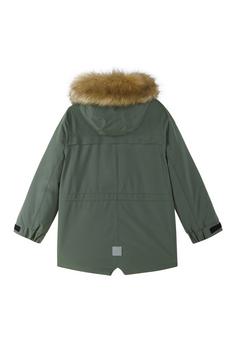 Rückansicht von reima Ajaton Winterjacke Kinder Thyme green