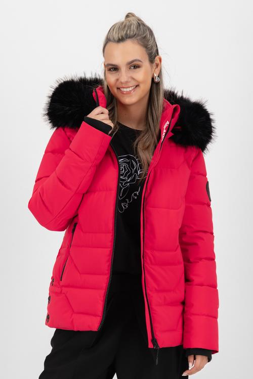 Rückansicht von ALIFE AND KICKIN ZophiaAK A Winterjacke Damen fuchsia