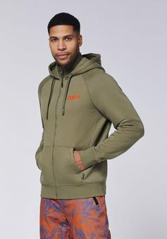 Rückansicht von Chiemsee Kapuzenjacke Sweatjacke Herren 18-0515 Dusty Olive