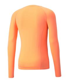 Rückansicht von PUMA LIGA Baselayer Longsleeve Funktionsshirt orangeorange