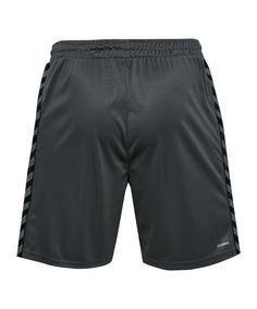 Rückansicht von hummel Authentic Pl Short Fußballshorts Herren grau