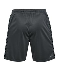 Rückansicht von hummel Authentic Poly Short Fußballshorts Herren grau