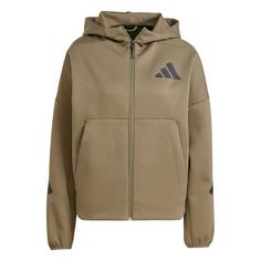 adidas adidas Z.N.E. Zip-Hoodie Sweatjacke Damen Olive Strata