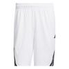 adidas Legends 3-Streifen Basketball Shorts Basketball-Shorts Herren - White / Black