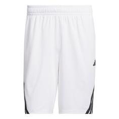 adidas Legends 3-Streifen Basketball Shorts Basketball-Shorts Herren White / Black