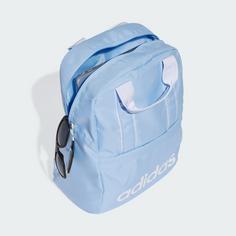 Rückansicht von adidas Rucksack Linear Essentials Rucksack Daypack Damen Glow Blue / White