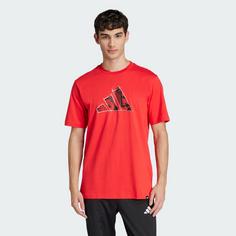 Rückansicht von adidas Logo Graphic T-Shirt T-Shirt Herren Pure Ruby