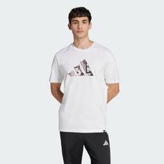 Rückansicht von adidas Logo Graphic T-Shirt T-Shirt Herren White