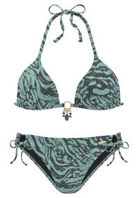 BRUNO BANANI Triangel-Bikini Bikini Set Damen - jade bedruckt