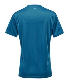 Rückansicht von hummel hmlCORE XK Poly Trikot Damen  F9368 Fußballtrikot Damen blaublauweiss