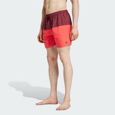 Rückansicht von adidas Colorblock CLX Badeshorts Badeshorts Herren Shadow Red / Semi Lucid Red