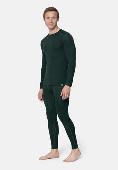 Rückansicht von DANISH ENDURANCE Merino Baselayer Wäscheset Herren dark green