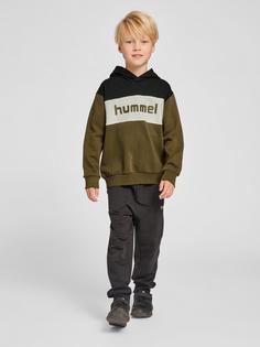 Rückansicht von hummel hmlMORTEN HOODIE Hoodie Kinder DARK OLIVE