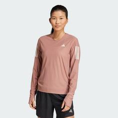 Rückansicht von adidas Own The Run Longsleeve Langarmshirt Damen Warm Clay