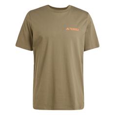 adidas Terrex Graphic T-Shirt Funktionsshirt Herren Olive Strata