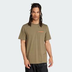 Rückansicht von adidas Terrex Graphic T-Shirt Funktionsshirt Herren Olive Strata